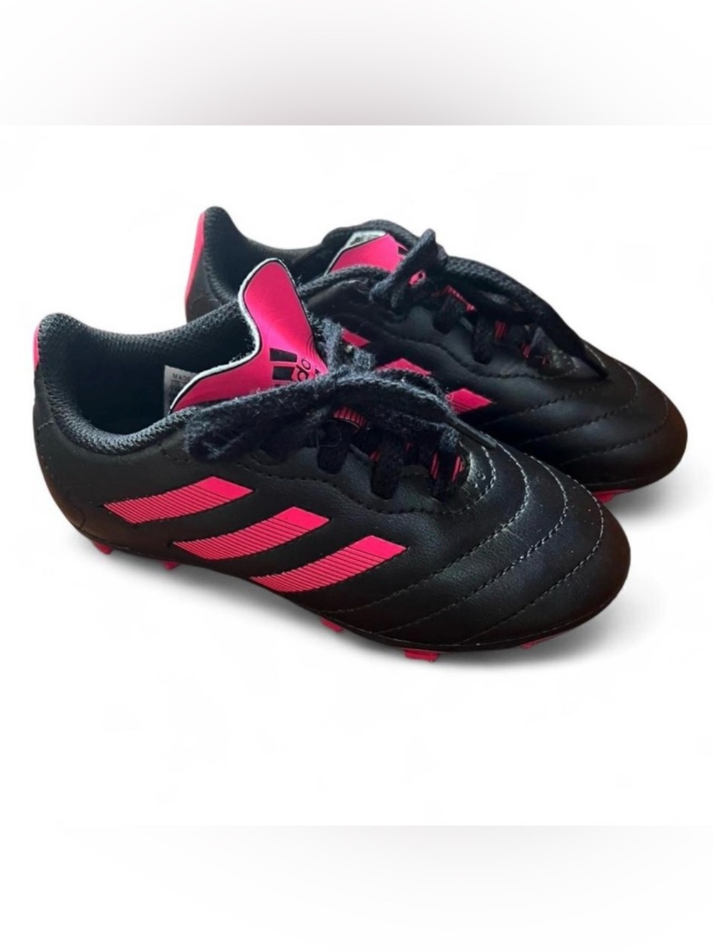adidas Kids Soccer Cleats - Black & Pink Accents Size 11 Fits like 10